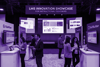 convention with people checking out what the LMS booths have to offer.
